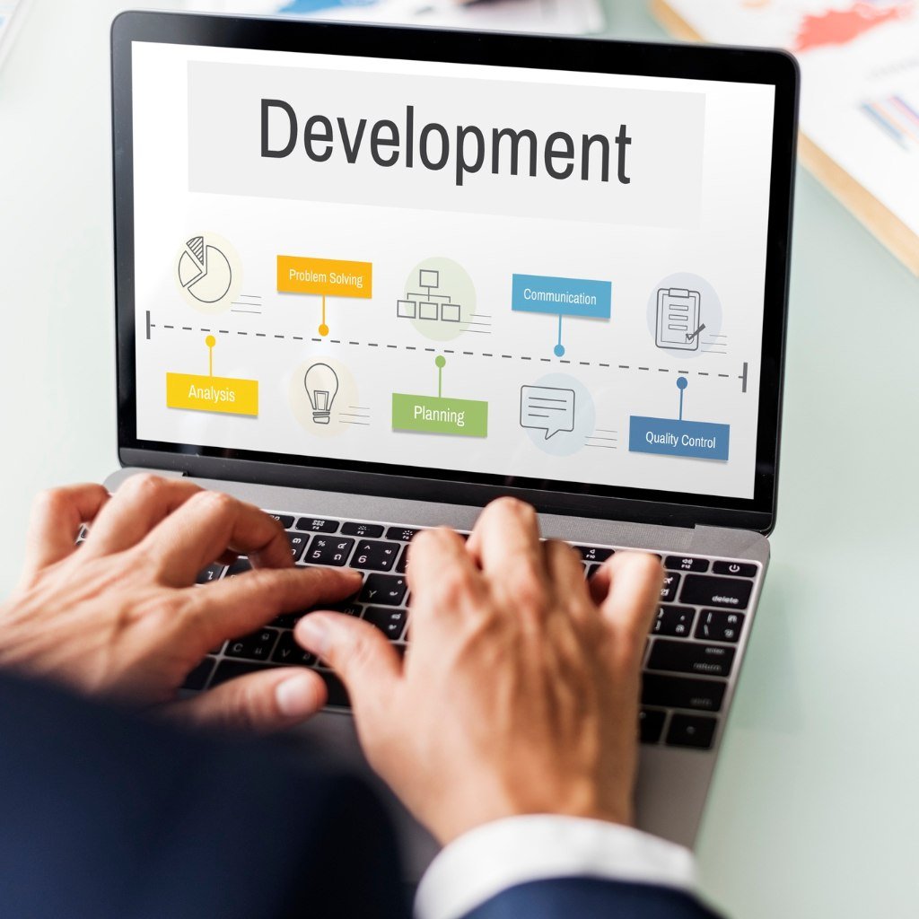 Operation process performance development icon