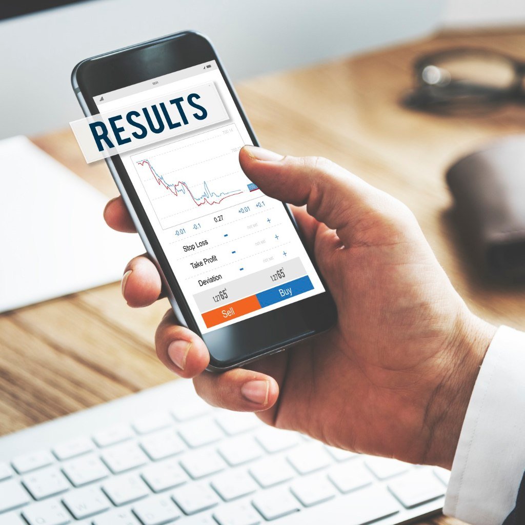 Stock market results stock trade forex shares concept Stock market results stock trade forex shares concept