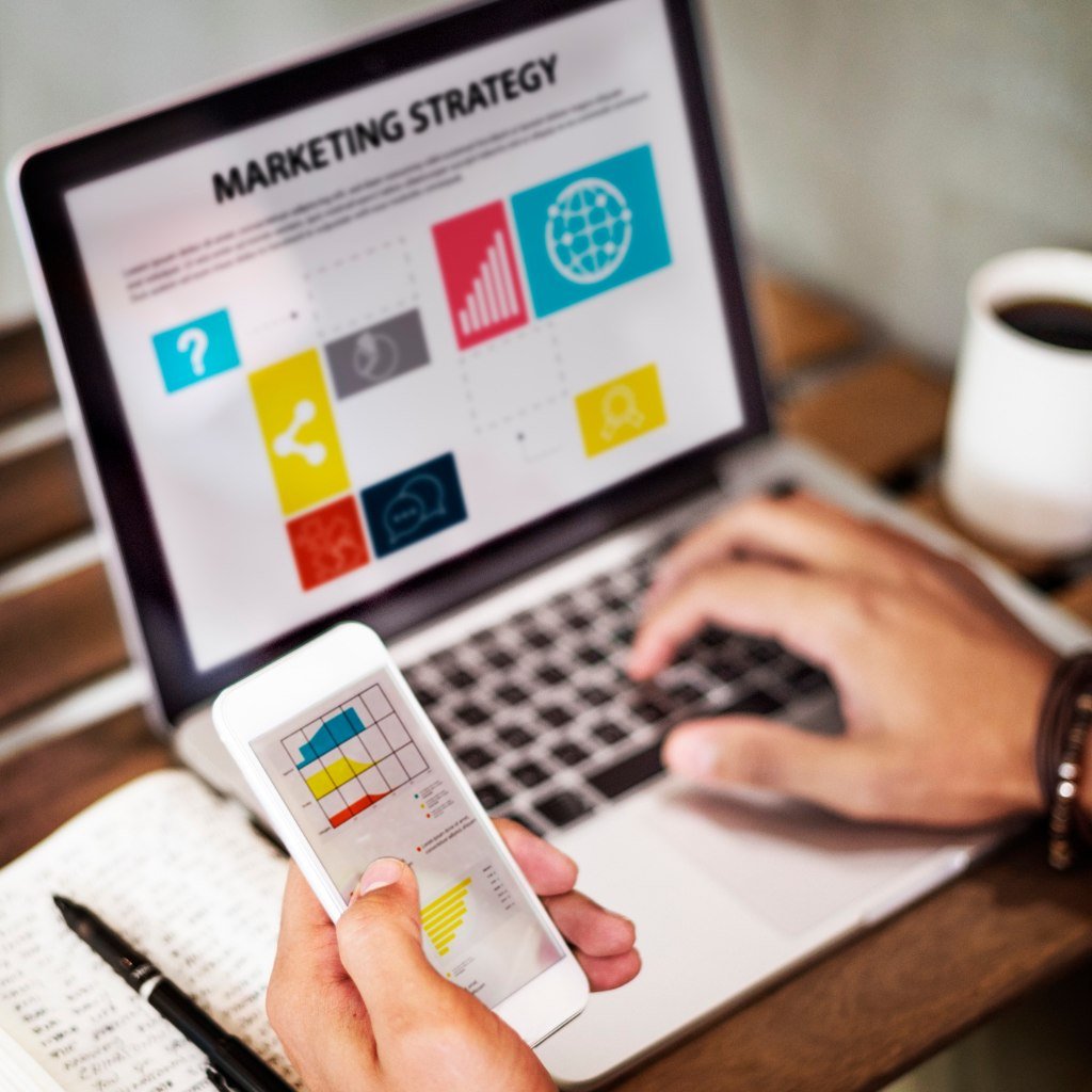 avatar Marketing strategy connting digital devices concept avatar Marketing strategy connting digital devices concept